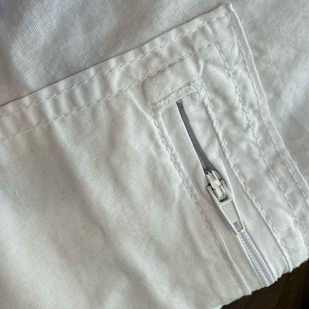 White Cargo Pants with Drawstring Waist - Picture 8 of 8